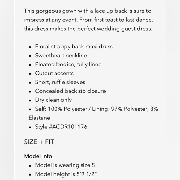 New ASTR Primrose Floral Stappy Back Maxi Dress size Small - Picture 16 of 16